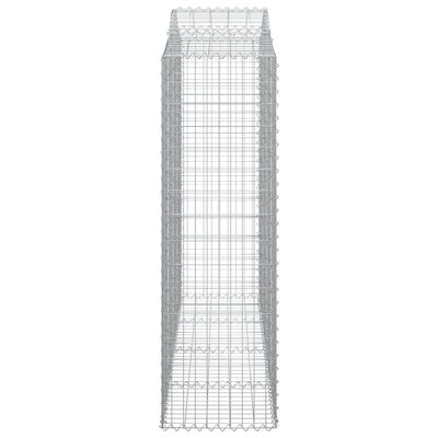 vidaXL 8 db íves horganyzott vas gabion kosár 200x50x160/180 cm