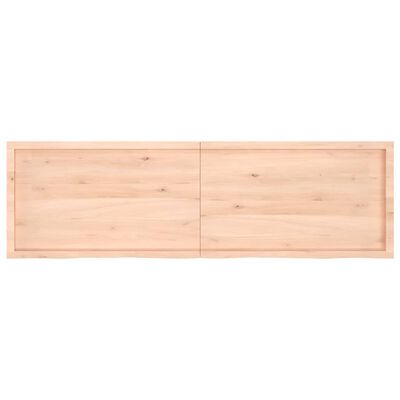 vidaXL kezeletlen tömör fa fürdőszobai pult 200x60x(2-6) cm