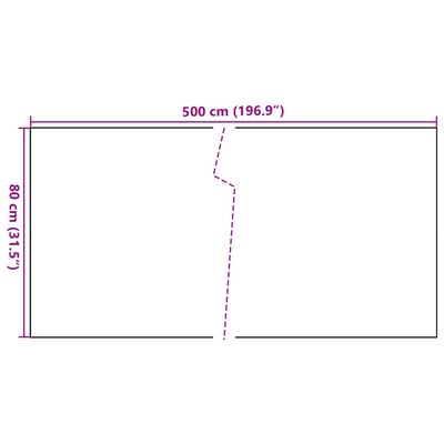 vidaXL antracitszürke polyrattan erkélyparaván 500x80 cm