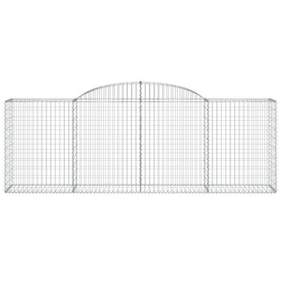 vidaXL 12 db íves horganyzott vas gabion kosár 300 x 50 x 100/120 cm