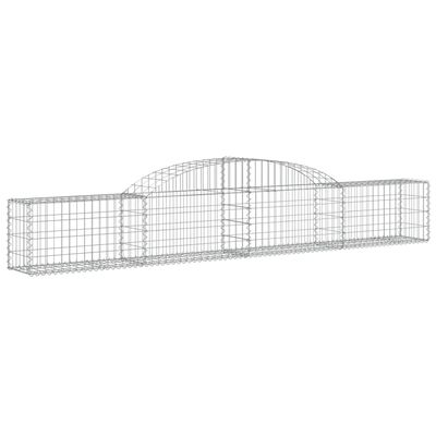 vidaXL íves horganyzott vas gabion kosár 300 x 30 x 40/60 cm