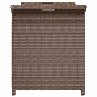 vidaXL barna polyrattan kerti pad párnával 116 x 46 x 57 cm