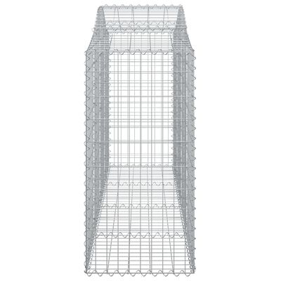 vidaXL 5 db íves horganyzott vas gabion kosár 200 x 50 x 100/120 cm