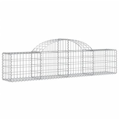 vidaXL 20 db íves horganyzott vas gabion kosár 200x30x40/60 cm