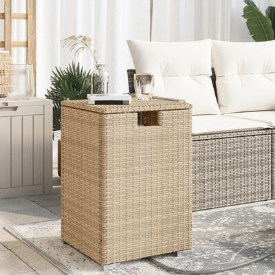 vidaXL bézs polyrattan propántartály borító asztal 40 x 40 x 60 cm