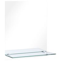 vidaXL edzett üveg falitükör polccal 20 x 40 cm