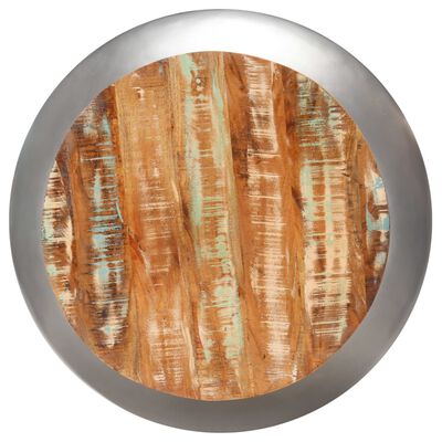vidaXL szürke tömör újrahasznosított fa dohányzóasztal 68 x 68 x 30 cm