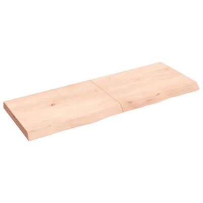 vidaXL kezeletlen tömör tölgyfa asztallap 140x50x(2-6) cm