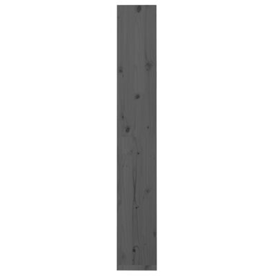 vidaXL szürke tömör fenyőfa könyvszekrény/térelválasztó 60x30x199,5 cm