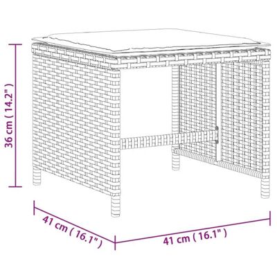 vidaXL 11 részes szürke polyrattan kerti ülőgarnitúra párnákkal