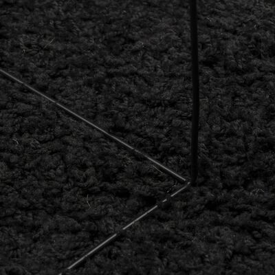 vidaXL PAMPLONA fekete magas szálú bolyhos modern szőnyeg 140 x 200 cm
