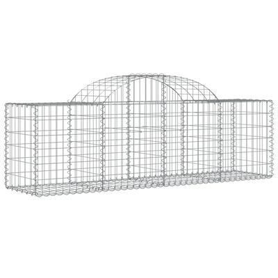 vidaXL 9 db íves horganyzott vas gabion kosár 200x50x60/80 cm