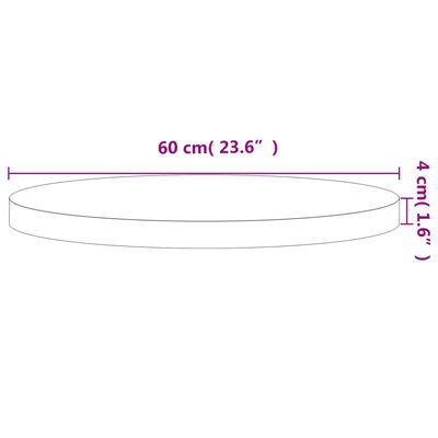 vidaXL tömör bükkfa kerek asztallap Ø60 x 4 cm