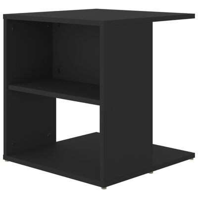 vidaXL fekete szerelt fa kisasztal 45 x 45 x 48 cm