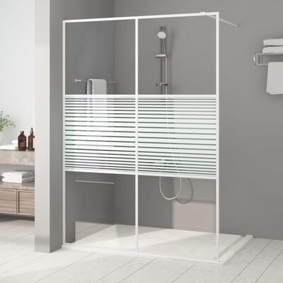 vidaXL fehér átlátszó ESG üveg zuhanyfal 140 x 195 cm