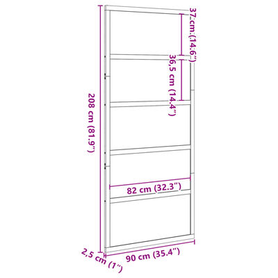 vidaXL fehér tömör fenyőfa istálló stílusú ajtó 90x208 cm