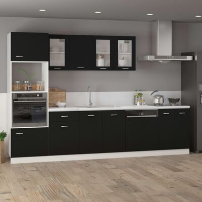 vidaXL fekete szerelt fa mosogatógép-panel 59,5 x 3 x 67 cm