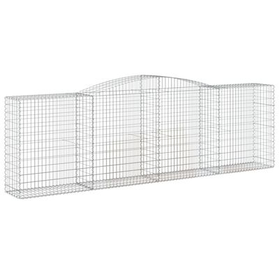 vidaXL 15 db íves horganyzott vas gabion kosár 400x50x120/140 cm