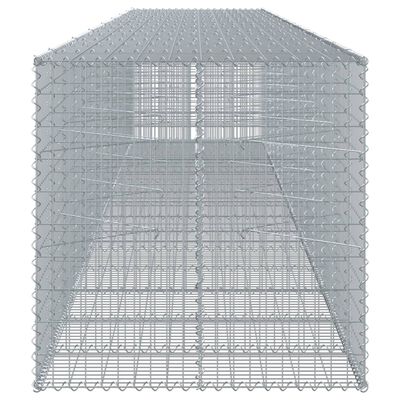 vidaXL horganyzott vas gabion kosár fedéllel 750 x 100 x 100 cm