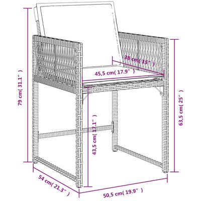 vidaXL 13 részes szürke polyrattan kerti ülőgarnitúra párnákkal