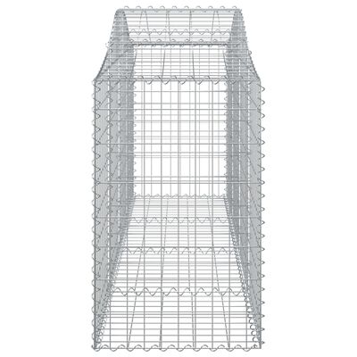 vidaXL 12 db íves horganyzott vas gabion kosár 200x50x80/100 cm