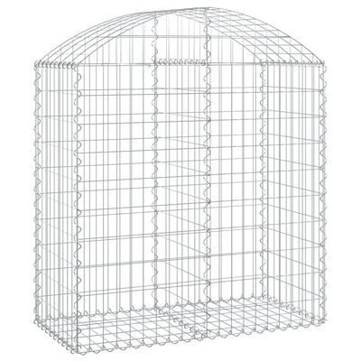 vidaXL íves horganyzott vas gabion kosár 100x50x100/120 cm