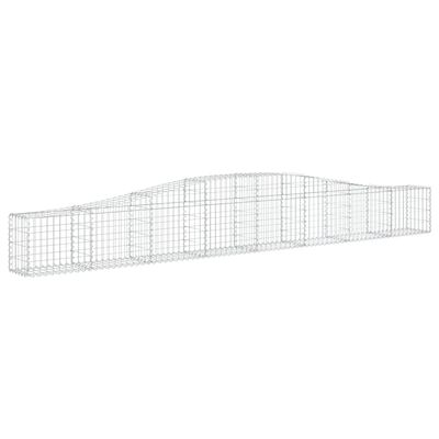 vidaXL íves horganyzott vas gabion kosár 400x30x40/60 cm