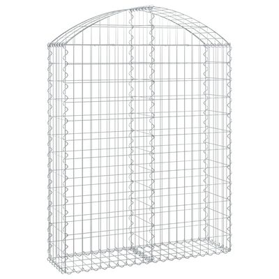 vidaXL íves horganyzott vas gabion kosár 100x30x120/140 cm