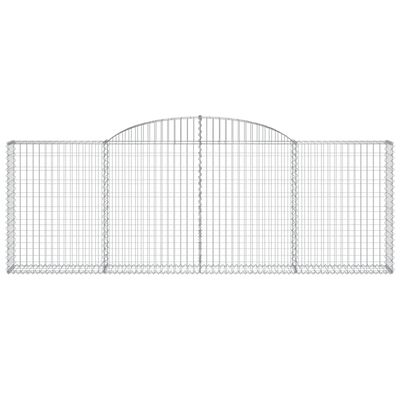 vidaXL 13 db íves horganyzott vas gabion kosár 300 x 30 x 100/120 cm