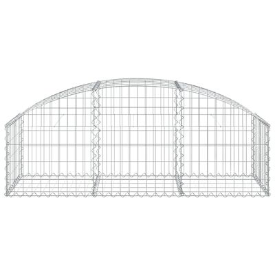 vidaXL íves horganyzott vas gabion kosár 150x50x40/60 cm