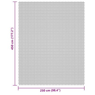 vidaXL krémszínű kempingszőnyeg 4,5 x 2,5 m