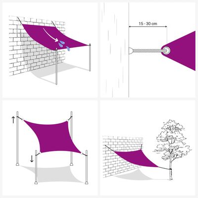 vidaXL fehér téglalap alakú oxford-szövet napvitorla 2,5x4 m