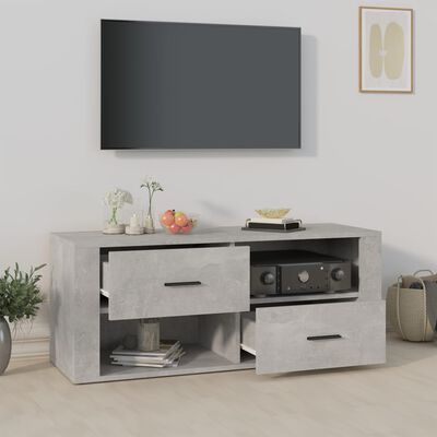 vidaXL betonszürke szerelt fa TV-szekrény 100x35x40 cm