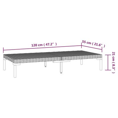 vidaXL 12 részes sötétszürke polyrattan kerti bútorszett párnákkal