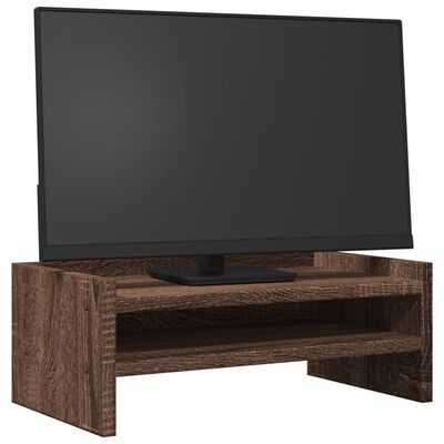 vidaXL barna tölgy színű szerelt fa monitorállvány 42 x 24 x 16 cm