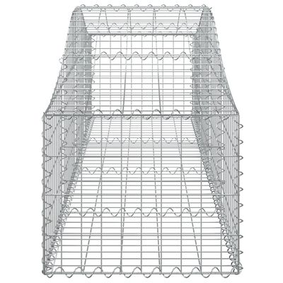 vidaXL 3 db íves horganyzott vas gabion kosár 200x50x40/60 cm