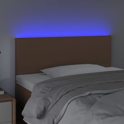 vidaXL barna műbőr LED-es fejtámla 80 x 5 x 78/88 cm