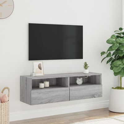 vidaXL szürke sonoma színű szerelt fa TV-szekrény 100 x 30 x 30 cm