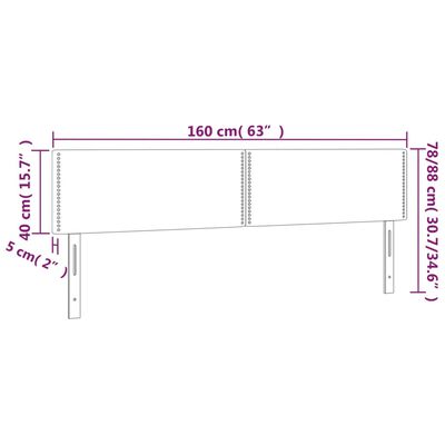 vidaXL 2 db szürke műbőr fejtámla 80 x 5 x 78/88 cm