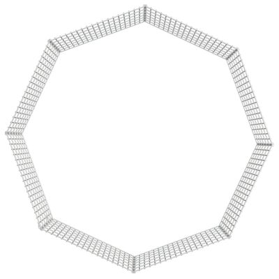 vidaXL 8 paneles horganyzott vas szabadon álló állatketrec 54 x 60 cm