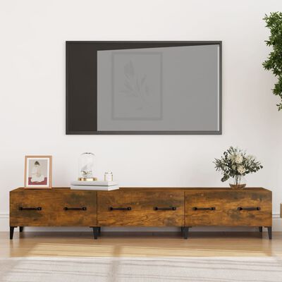 vidaXL füstös tölgy színű szerelt fa TV-szekrény 150 x 34,5 x 30 cm