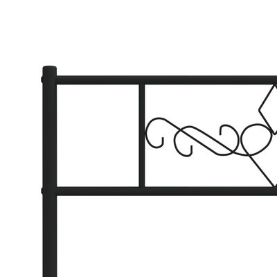 vidaXL fekete fém ágykeret fej- és lábtámlával 80 x 200 cm