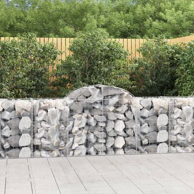 vidaXL 20 db íves horganyzott vas gabion kosár 200x50x80/100 cm