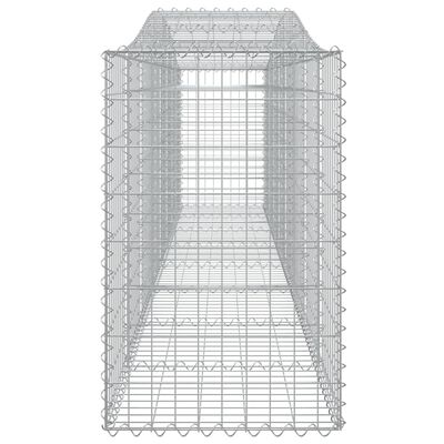 vidaXL 9 db íves horganyzott vas gabion kosár 400x50x80/100 cm