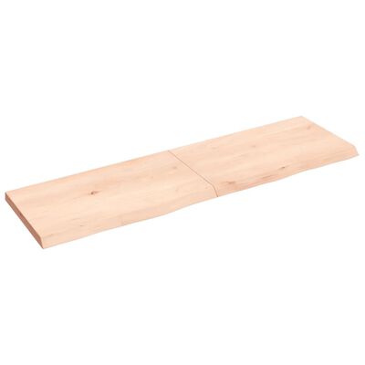 vidaXL kezeletlen tömör fa fürdőszobai pult 140x40x(2-4) cm