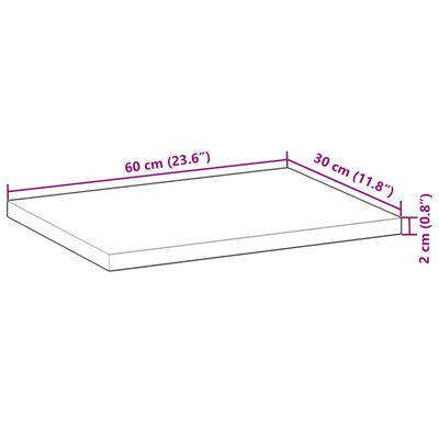 vidaXL 3 db olajbevonatú tömör akácfa függőpolc 60 x 30 x 2 cm