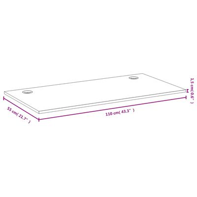 vidaXL bambusz asztallap 110x55x1,5 cm