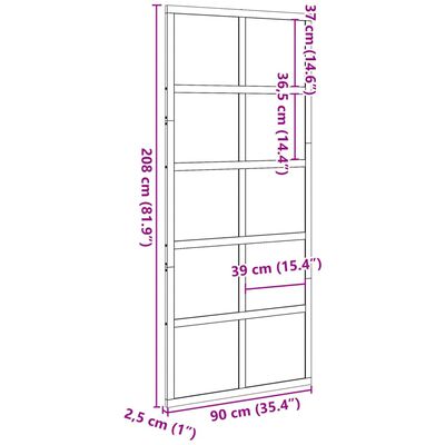 vidaXL fehér tömör fenyőfa istálló stílusú ajtó 90x208 cm