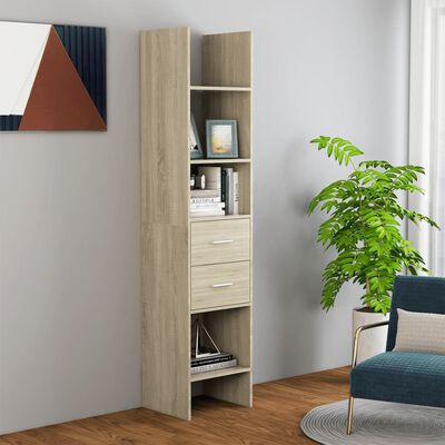 vidaXL sonoma tölgy színű szerelt fa könyvszekrény 40 x 35 x 180 cm