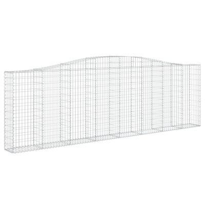 vidaXL íves horganyzott vas gabion kosár 400x30x120/140 cm